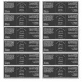 Schwarze wasserdichte Kosmetikmarke 2" x 6" Aufkleber (Vorderseite)