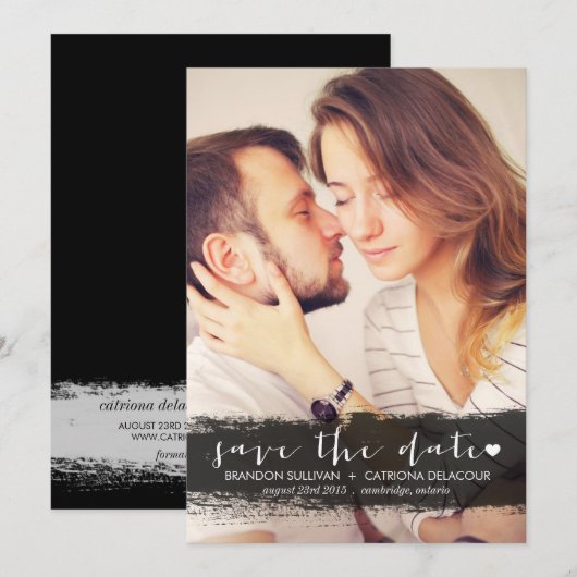 SCHWARZE WASSERFARBE ANKÜNDIGUNG DATUM FREIHALTEN (Vorne/Hinten)