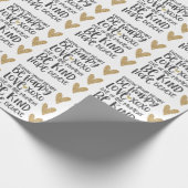 Schwarze Wasserfarbe Inspirative Worte Gold Herz Geschenkpapier (Ecke)