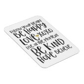 Schwarze Wasserfarbe Inspirative Worte Gold Herz Magnet (Rechte Seite)