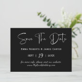Schwarze Wasserfarbe-Koordinate Save The Date (Stehend Vorderseite)