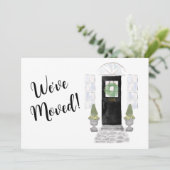 Schwarze Wasserfarbe Tür, die wir verschoben haben Ankündigung (Stehend Vorderseite)