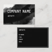 Schwarze Wasserfarbe Visitenkarte (Vorne/Hinten)