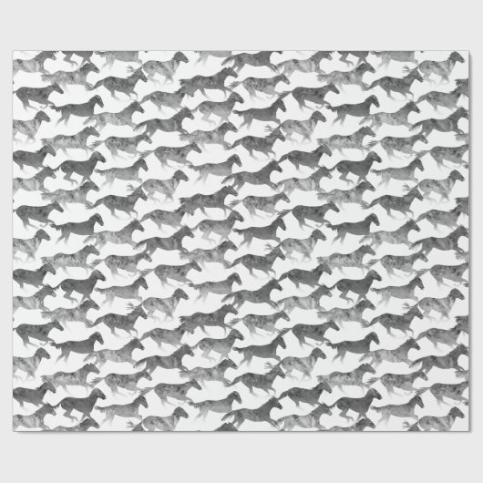 Schwarze Wasserfarben Geschenkpapier (Flach)