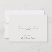 Schwarze Wasserfarbenblütenhochzeit Dankeskarte (Rückseite)