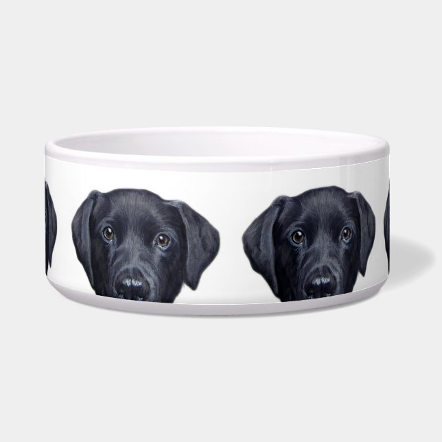 Schwarze Wasserschüssel Labrador retrievers Napf (Vorderseite)