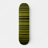 Schwarze Wavy Lines - auf gelb Skateboard (Vorne)