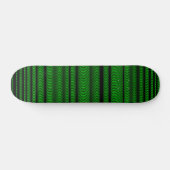 Schwarze Wavy Lines - auf Grün Skateboard (Horizontal)