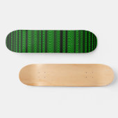 Schwarze Wavy Lines - auf Grün Skateboard (Horizontal)