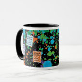 Schwarze Wecker-Tasse Tasse (Vorderseite Links)