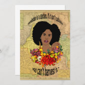 Schwarze Weibliche afrikanische Sprichwörter zitie Dankeskarte (Vorne/Hinten)