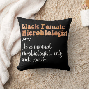 Schwarze Weibliche Mikrobiologin Definition Funny Kissen