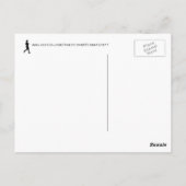 Schwarze weibliche Silhouette Runner Painting Postkarte (Rückseite)