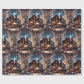 Schwarze Weihnachten Geschenkpapier (Flach)