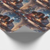 Schwarze Weihnachten Geschenkpapier (Ecke)