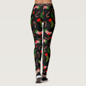 Schwarze Weihnachten-Strümpfe Leggings (Rückseite)