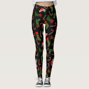 Schwarze Weihnachten-Strümpfe Leggings