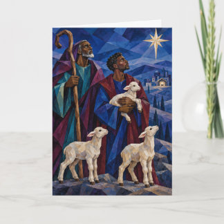 Schwarze Weihnachts-Schäfer-Grußkarte Feiertagskarte