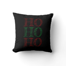Schwarze Weihnachts-Wurfkissen