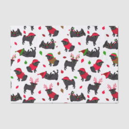 Schwarze Weihnachtsbäder Weiß Seidenpapier