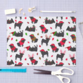 Schwarze Weihnachtsbäder Weiß Seidenpapier (Handwerk)