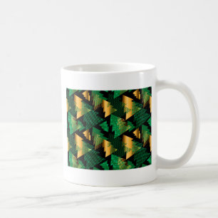 schwarze Weihnachtsbäume aus schwarzem Gold Kaffeetasse