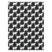 Schwarze Weihnachtsbäume modern Tischdecke (Vorderseite)