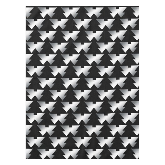 Schwarze Weihnachtsbäume modern Tischdecke (Vorderseite)