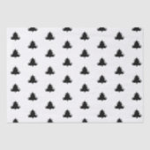 Schwarze Weihnachtsbaumen Muster Gewebe Papier (Vorderseite)