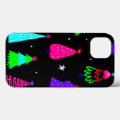 Schwarze Weihnachtsbaumkunst, bunt Pop Case-Mate iPhone Hülle (Rückseite (Horizontal))