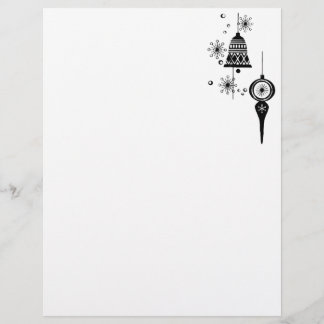 Schwarze Weihnachtsdekorationen Briefkopf