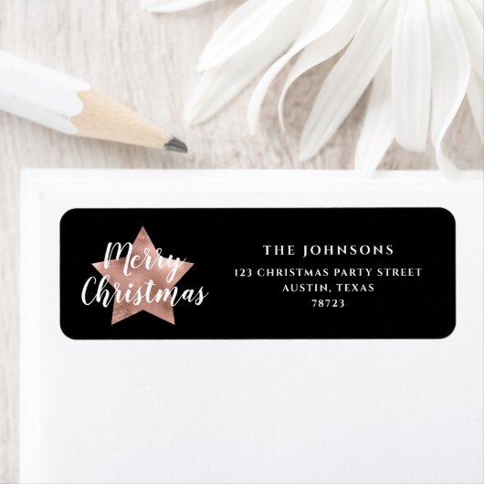 Schwarze Weihnachtsfeier Rücksendeadresse (Insitu)