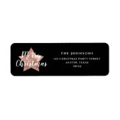 Schwarze Weihnachtsfeier Rücksendeadresse (Vorne)