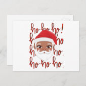 Schwarze Weihnachtskarte Feiertagspostkarte (Vorne/Hinten)