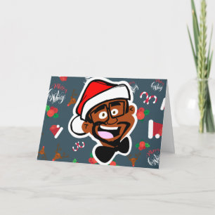 Schwarze Weihnachtskarte Karte