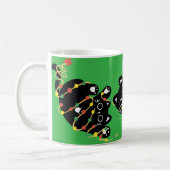 Schwarze Weihnachtskatze Kaffeetasse (Links)