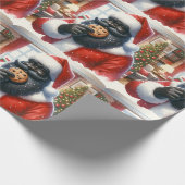 Schwarze Weihnachtskekse verpacken Papier Geschenkpapier (Ecke)