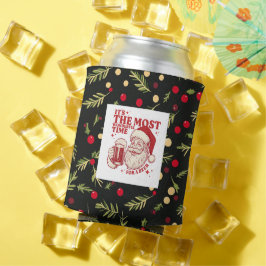 Schwarze Weihnachtsmuster Dosenkühler