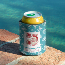 Schwarze Weihnachtsmuster Dosenkühler