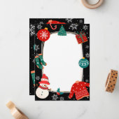 Schwarze Weihnachtswunder Mitteilungskarte (Vorderseite/Rückseite Beispiel)