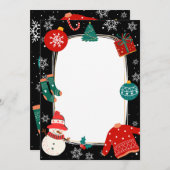 Schwarze Weihnachtswunder Mitteilungskarte (Vorne/Hinten)