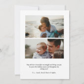 Schwarze Weihnachtszeit Blume Frohe Weihnachtskart Einladung (Rückseite)