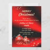 Schwarze Weihnachtszeit-Party Einladung (Rückseite)