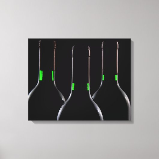 Schwarze Weinflaschen gepackte Canvas Prints Leinwanddruck (Vorderseite)