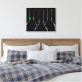 Schwarze Weinflaschen gepackte Canvas Prints Leinwanddruck (Insitu (Schlafzimmer))
