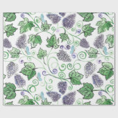 Schwarze Weintrauben Geschenkpapier (Flach)