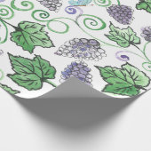 Schwarze Weintrauben Geschenkpapier (Ecke)