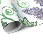 Schwarze Weintrauben Geschenkpapier (Rolleneckpunkt)