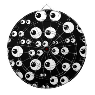 schwarze weiße Augen Dartscheibe