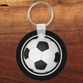 Schwarze, weiße, billige Schlüsselanhänger Fußball (Rückseite)